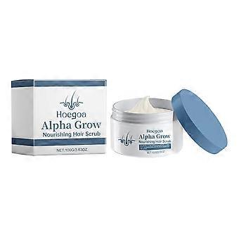 Alpha Grow Nourishing Hair Scrub 100g, 2-in-1 Exfoliating Scalp Scrub & Clarifying Shampoo with Hyaluronic Acid for Deep Cleansing & Hydration