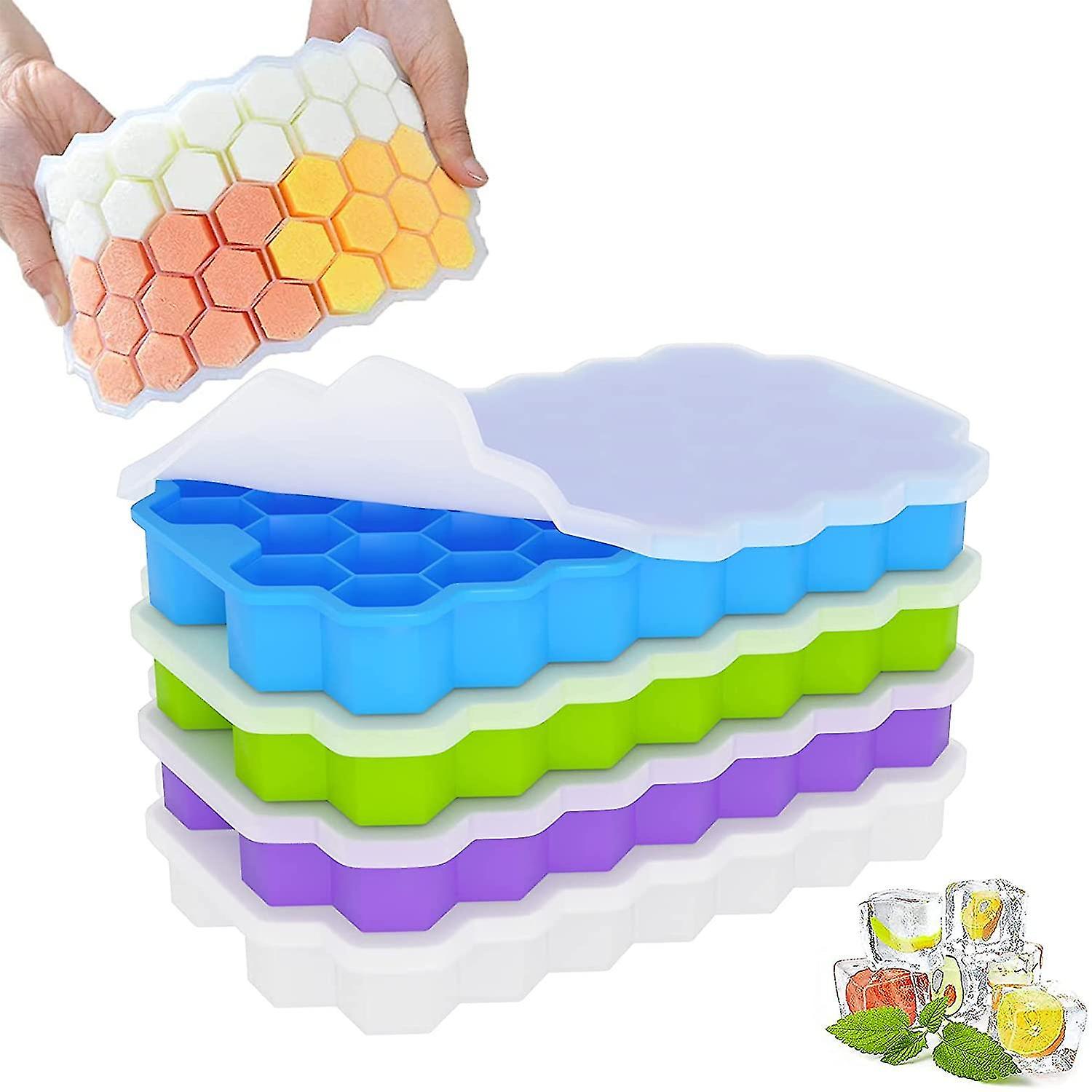 Silicone Ice Cube Tray 4 Pieces Ice Cube Mold Kitchen Molds