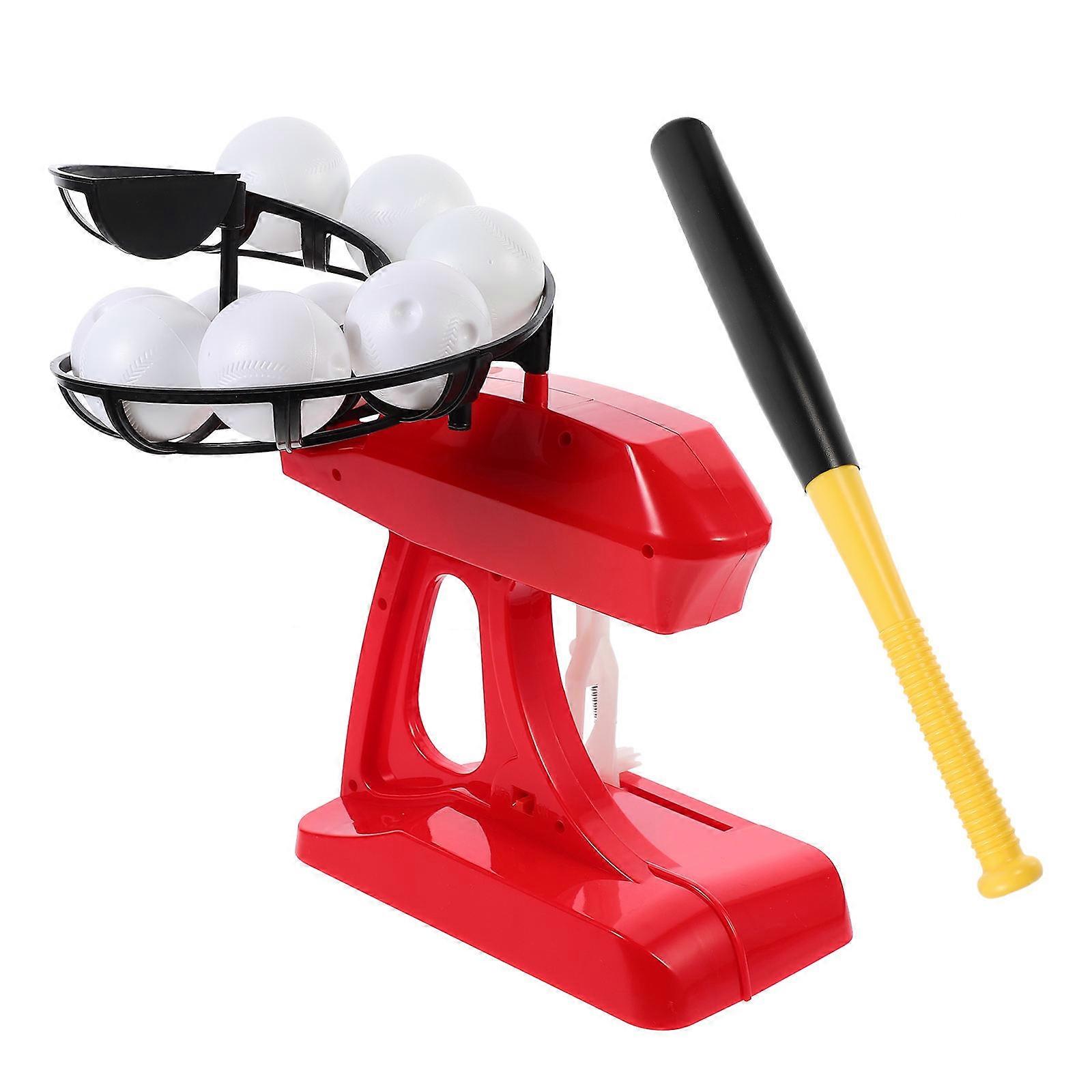 Practical Baseball Toy Automatic Baseball Training Devices 2Sets Red