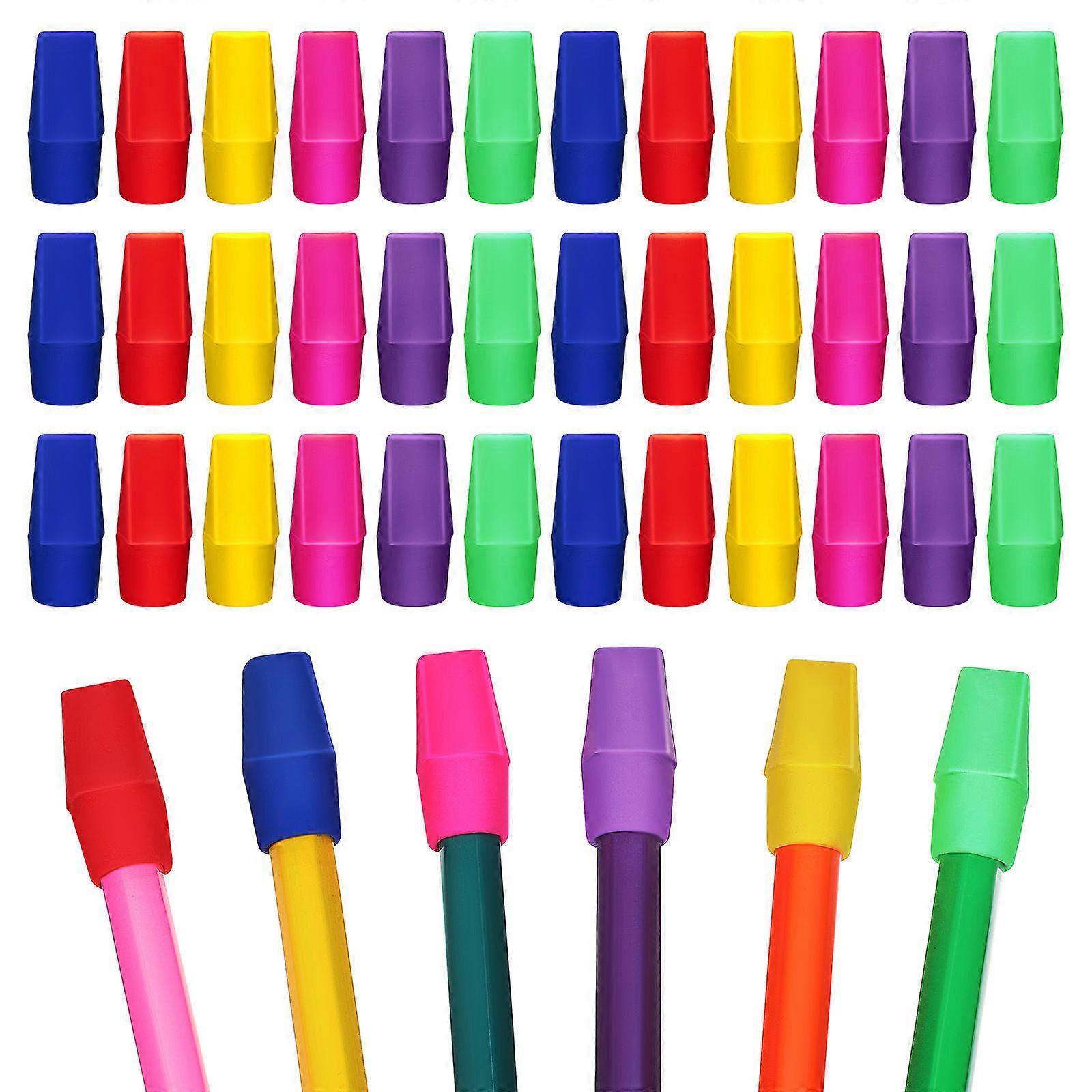 Assorted Color Pencil Cap Erasers for Replacement 120Pcs