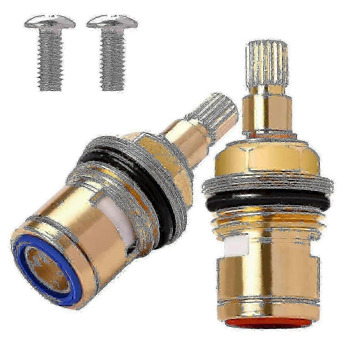 Brass Ceramic Stem Valve for Faucet Replacement - 2pcs