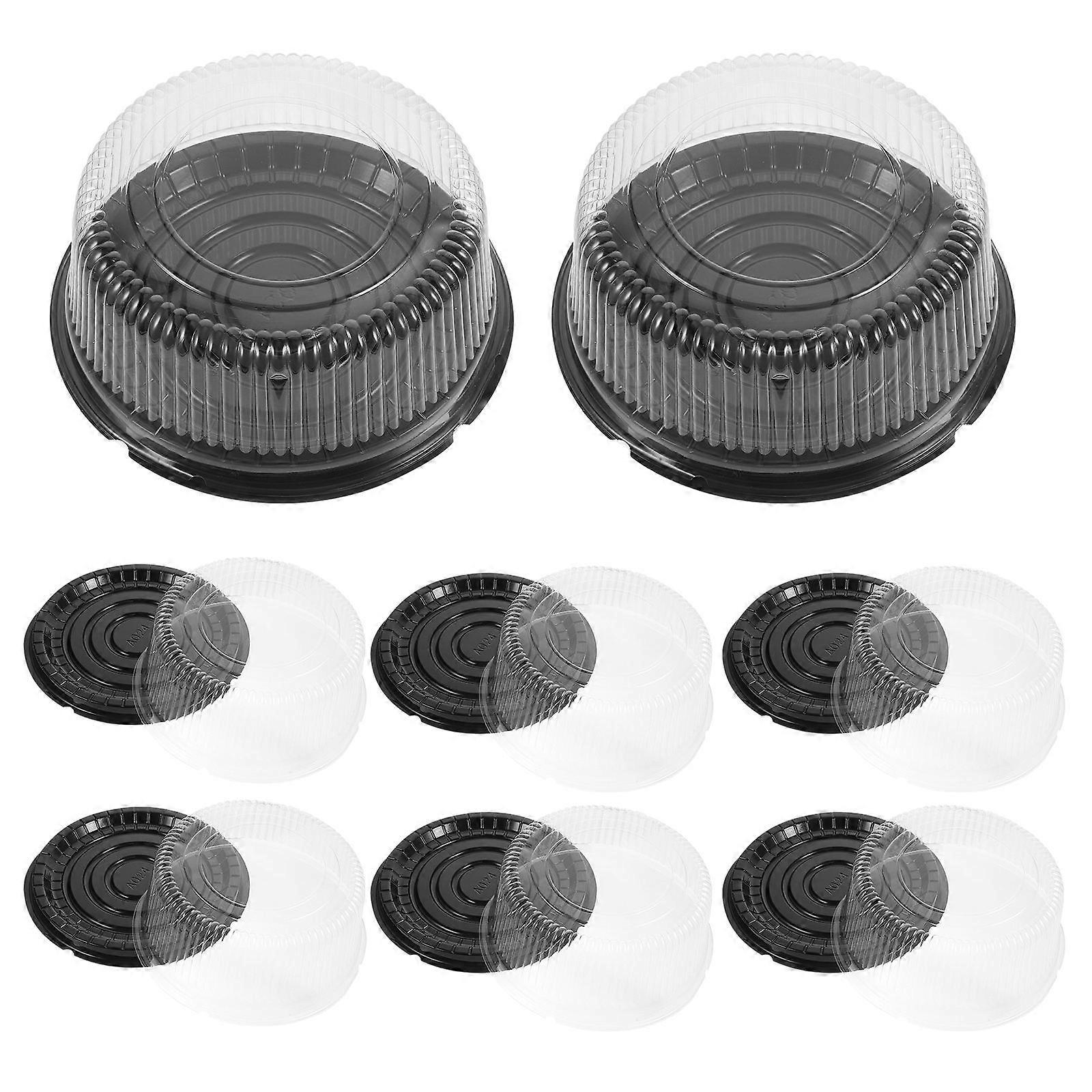 Cake Box Round Reusable Plastic Container for Storage Use 10Pcs
