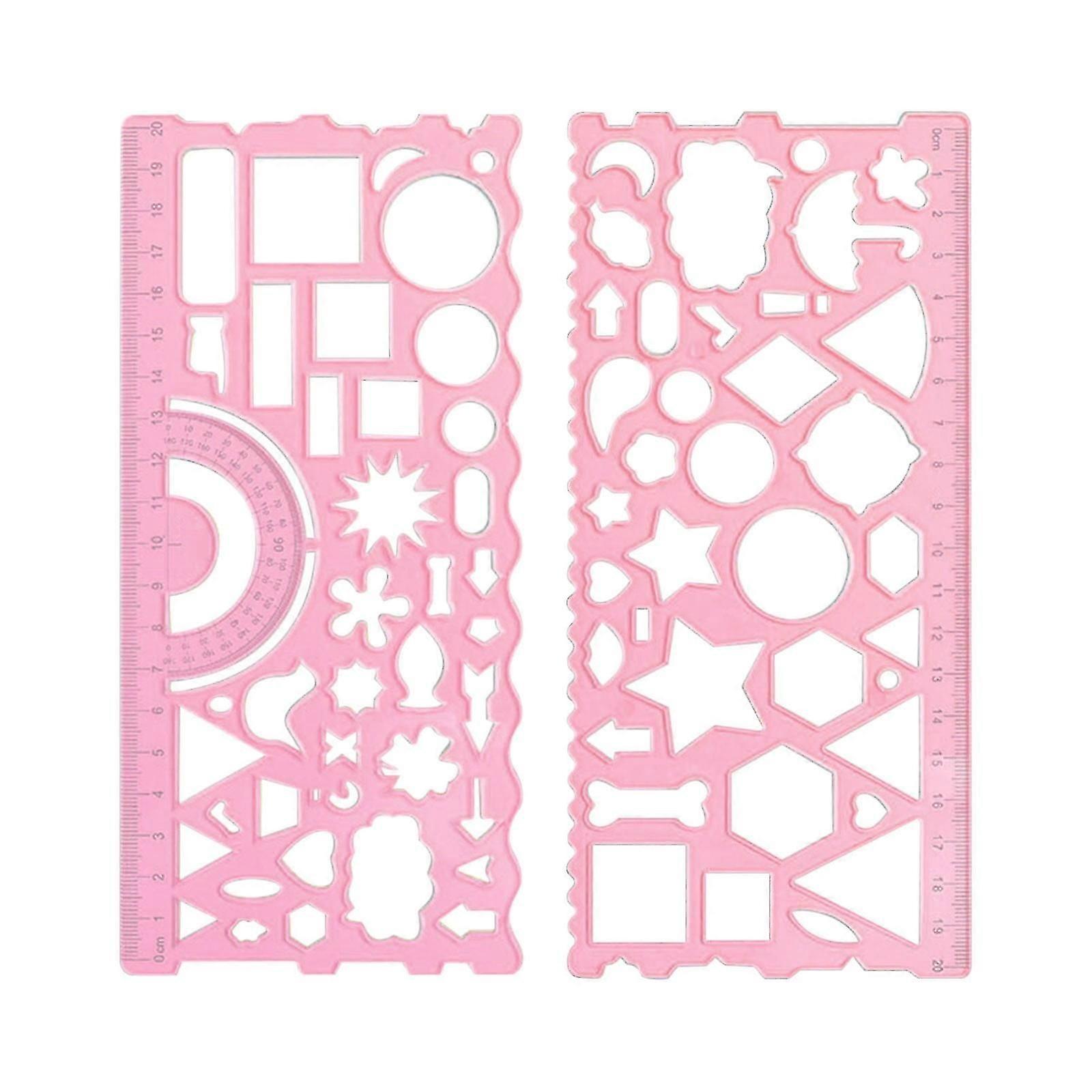 Geometric Figure Ruler Multi-Functional Drawing Ruler Protractor For Students