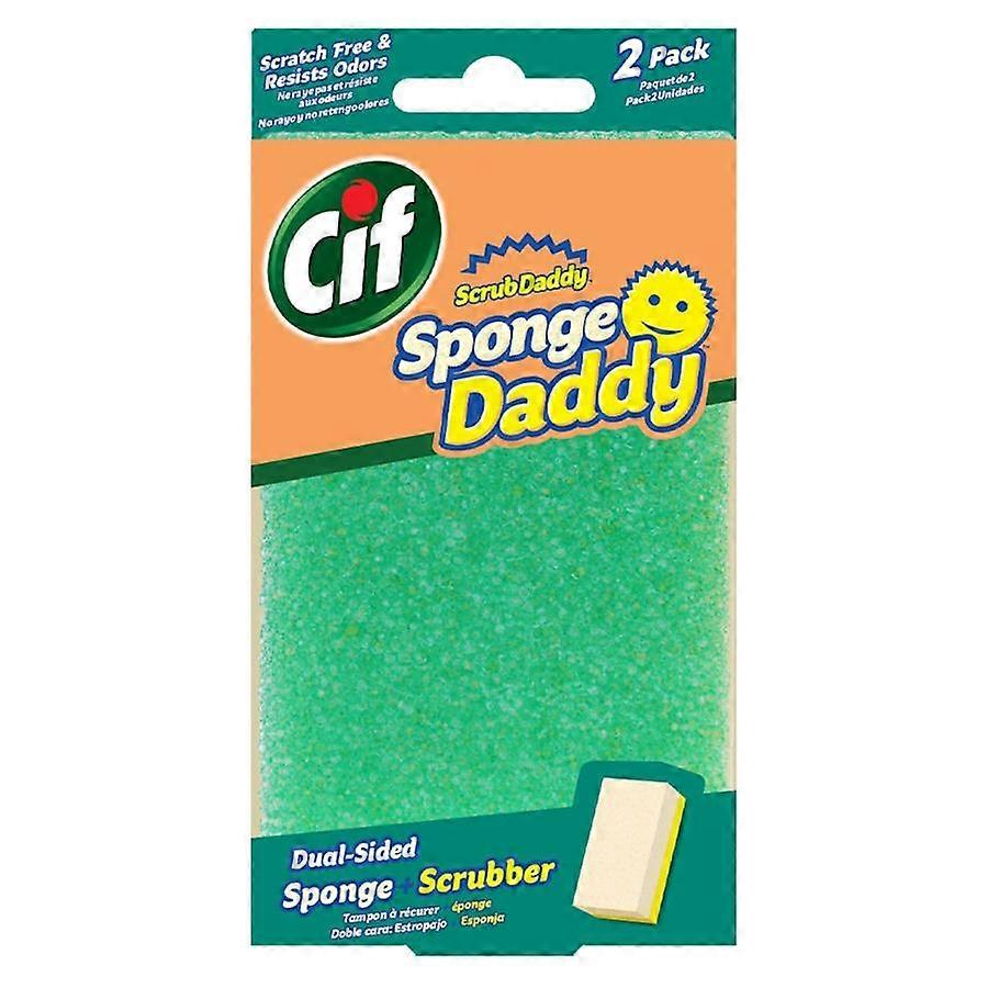 Scrub Daddy Sponge Daddy - Dual Sided Sponge Scrubber (Duo Pack)