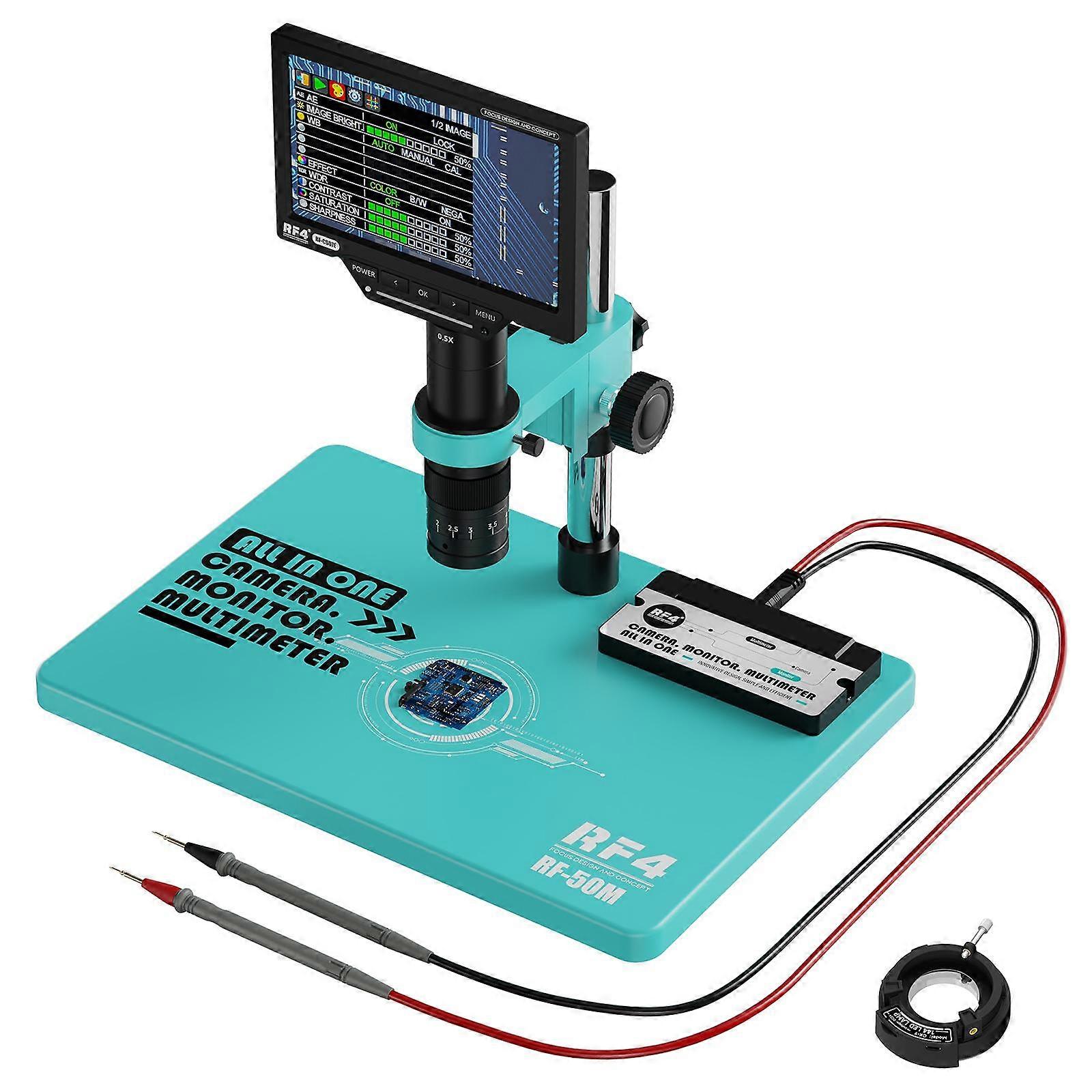 RF4 RF-50M 7-50X PCB Welding Repair HD Digital Microscope Provides Multimeter Function