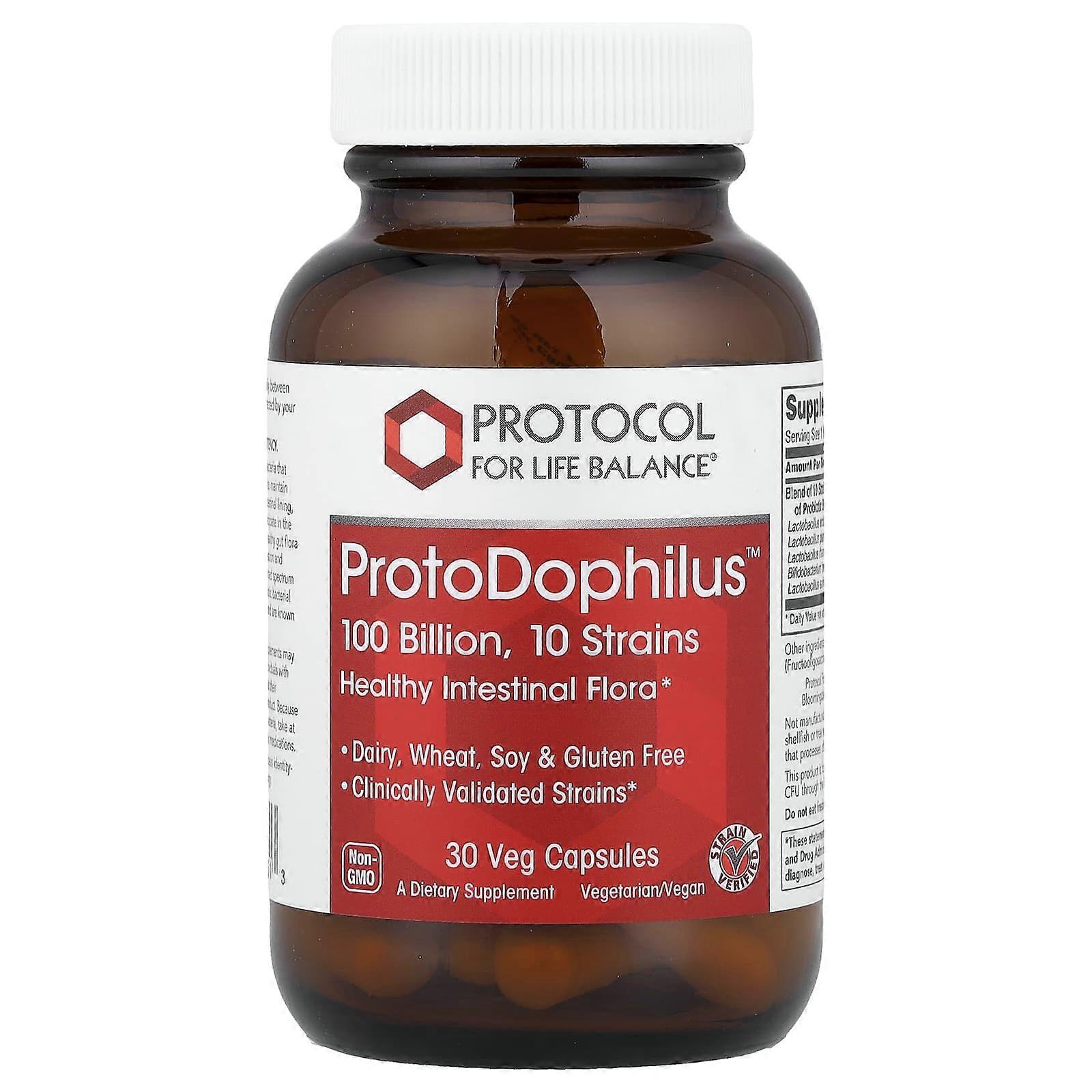 Protocol for Life Balance, ProtoDophilus™, 100 Billion, 30 Veg Capsules