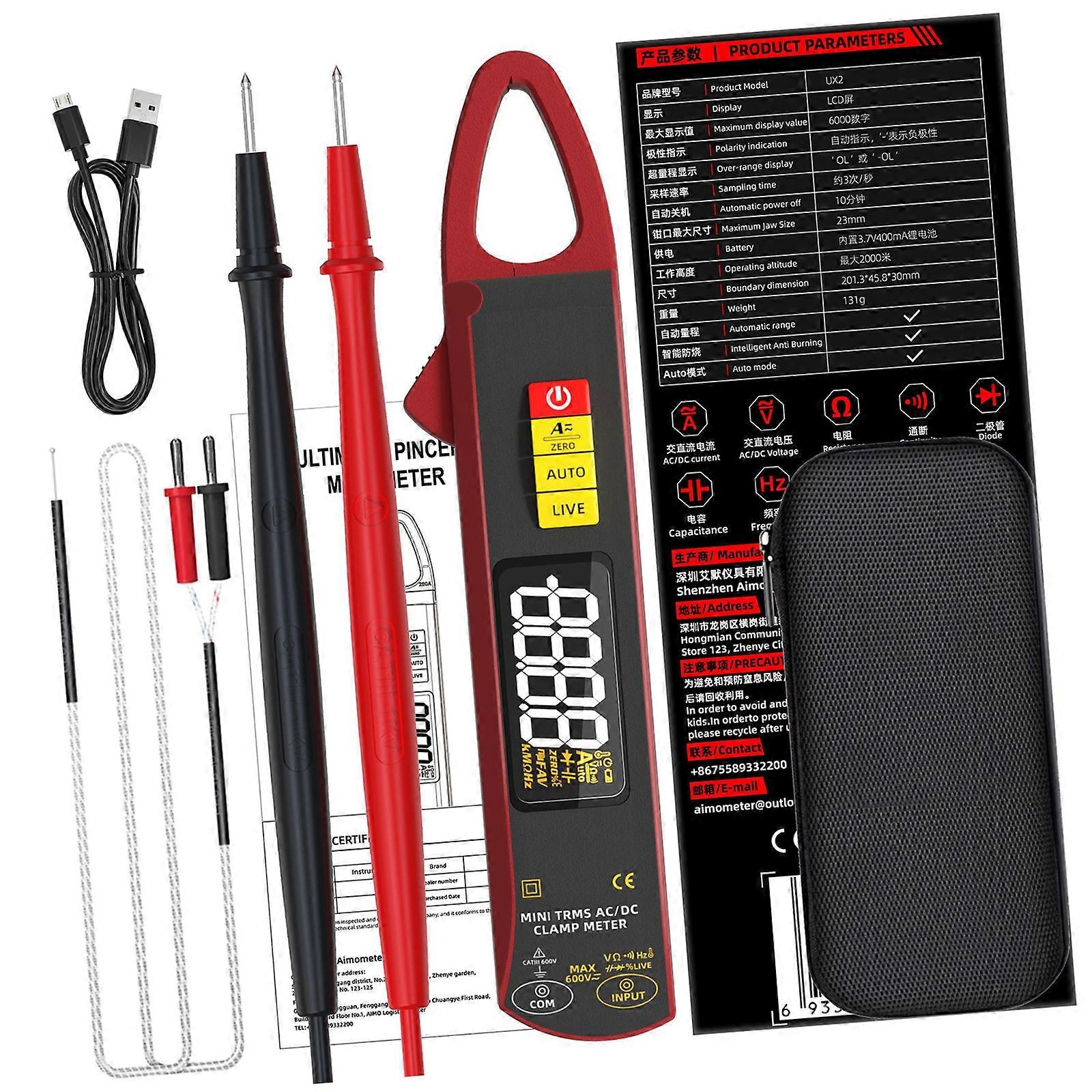 User Friendly Clamp Meter Featuring Automatic Shutdown And Lightweight Design Multimeter For Convenient Use Multicolor