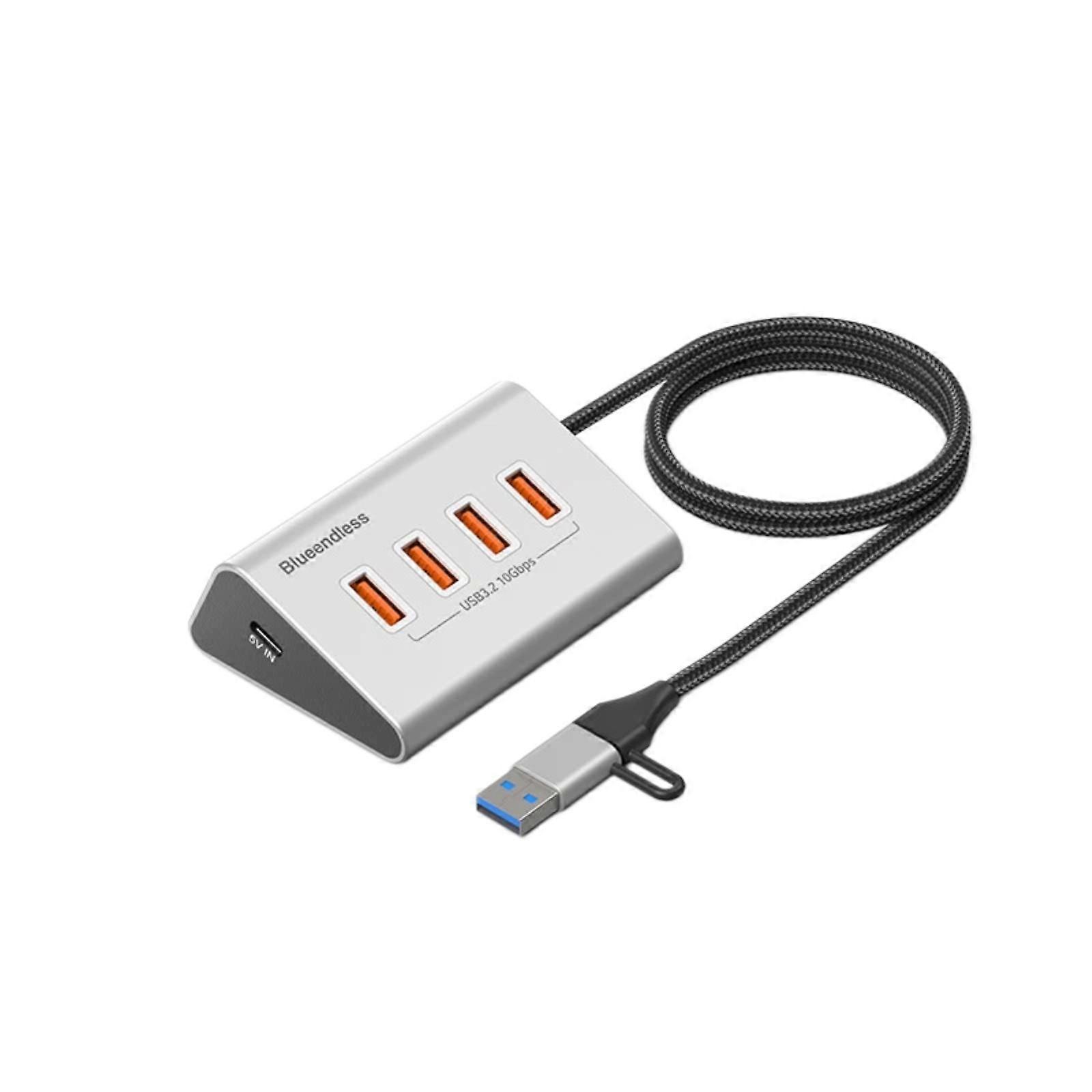 Blueendless TYPE-C Splitter 10Gbps Braided Cable Extension Hub