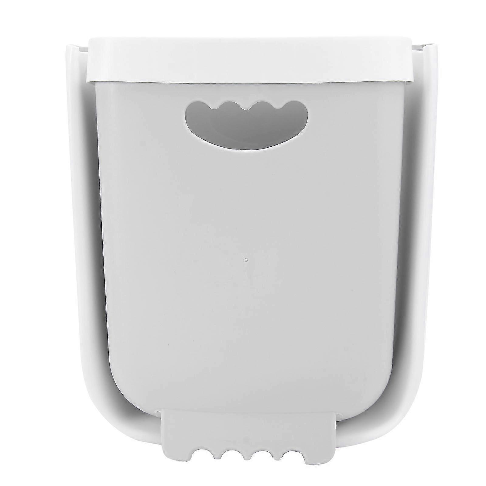 Wall-Mounted Folding Trash Can, Plastic Garbage Bin for Waste Storage, 1Pcs