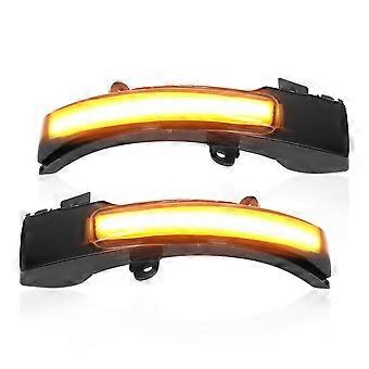 2pcs Side Mirror Dynamic Turn Signal Light Smoked Lens Left Right Replacement for Mitsubishi Lancer Outlander ASX