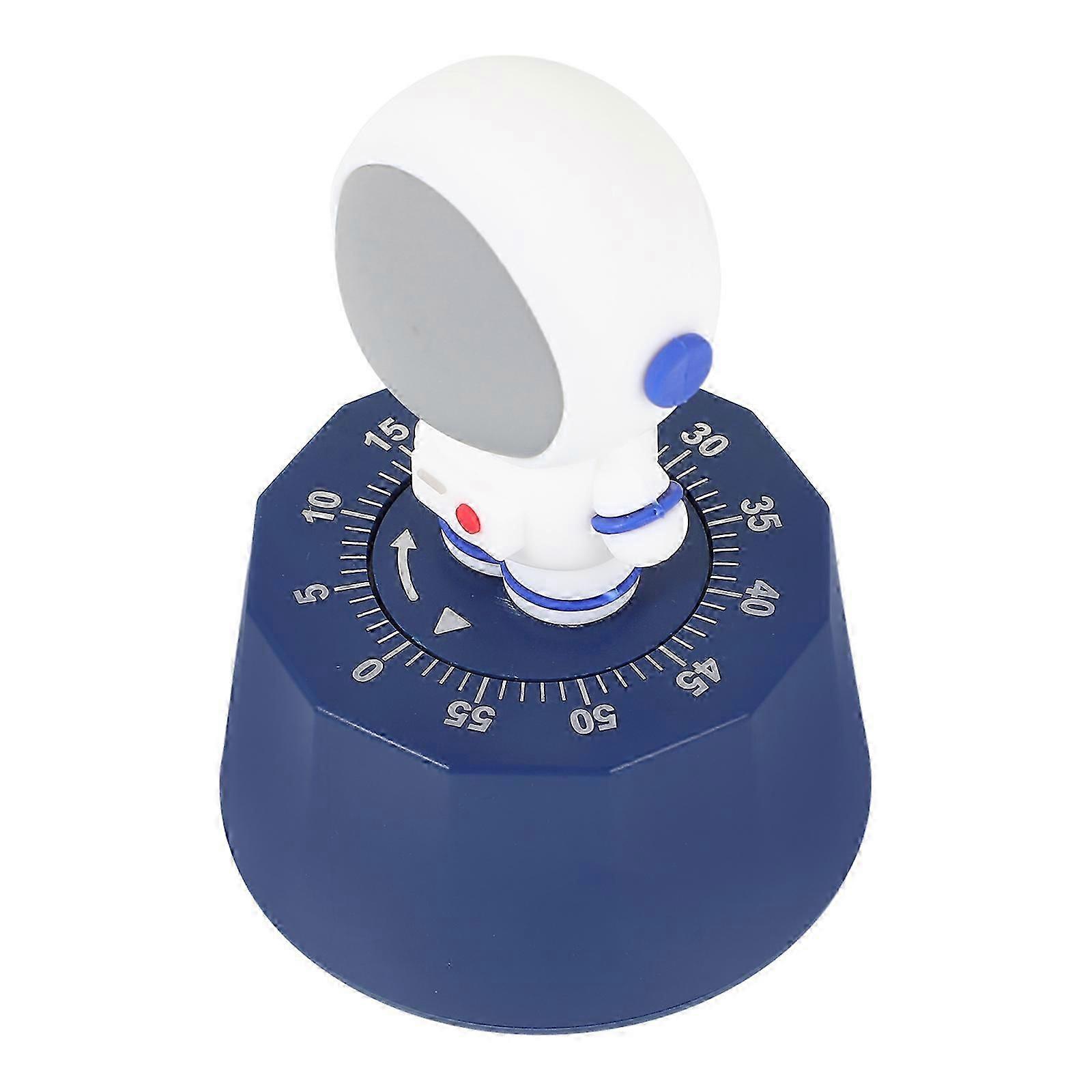 Plastic Mechanical Study Timer - 3.5 Inch Wind-Up Timer, Blue, No Batteries Required, for Kitchen, Classroom, Homework, and Time Management