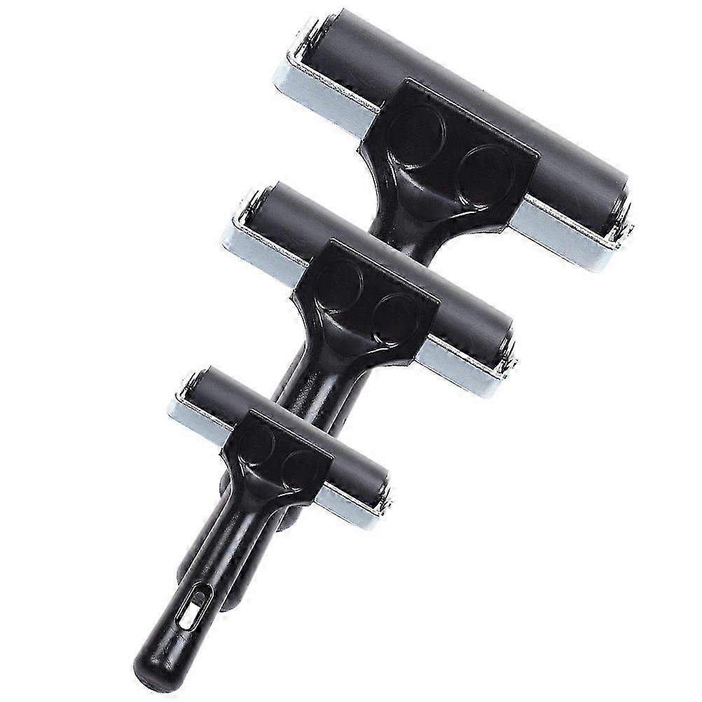 3Pcs Printmaking Rollers, Stainless Steel Rubber Brayers for Even Ink Application, Art Stamping, Ink Rubbing  3 Different Sizes