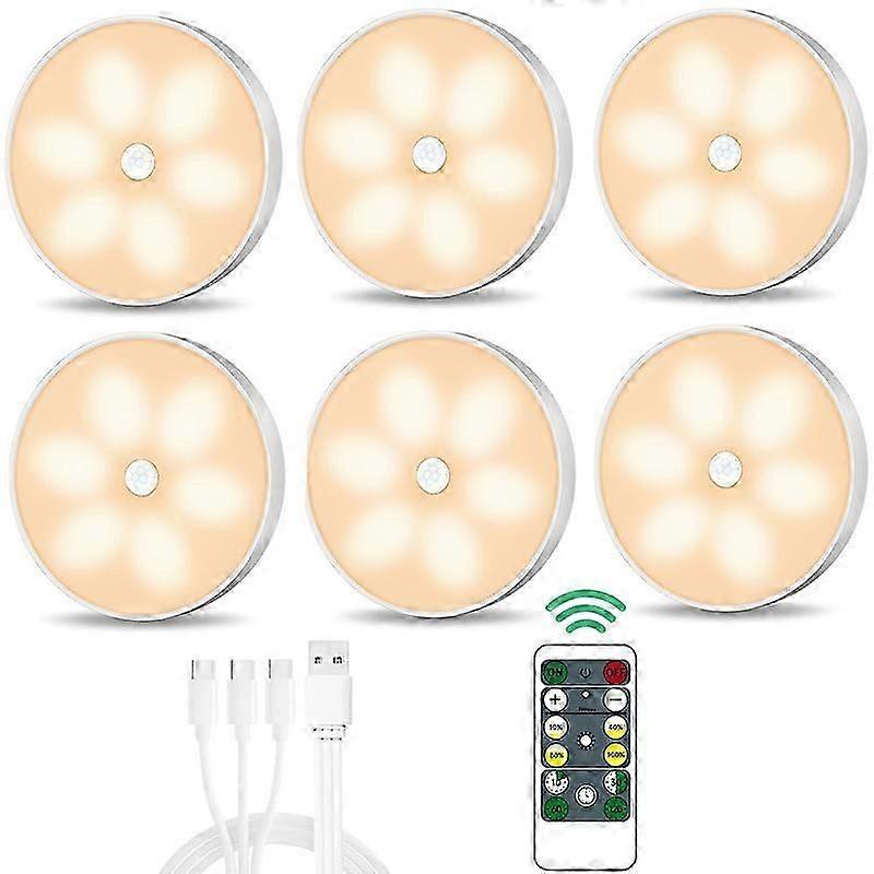Warm Color LED Closet Lights Wireless Motion Sensor Puck Light [MI]