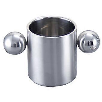 Stainless Steel Camping Cup 2Pcs For Outdoor Adventure Durable Drinking With Handle Silver Color