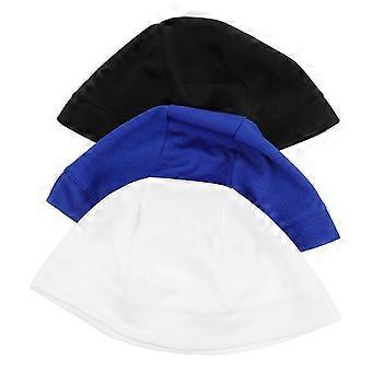 Conjunto de 3 bonés de ciclismo à prova de vento com proteção solar, na cor preta.