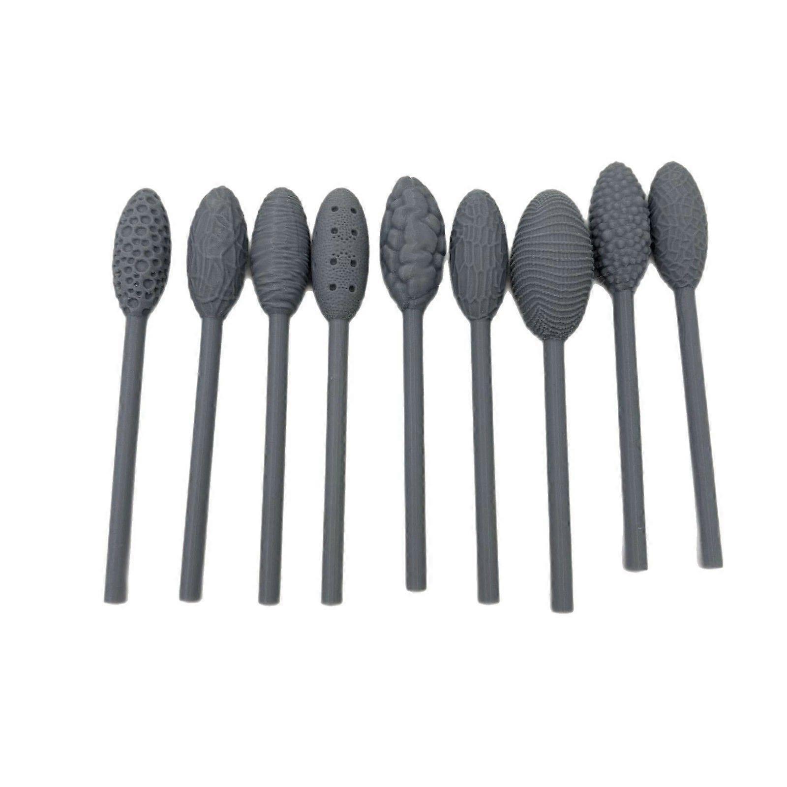 9-Piece Art Texture Tool Set: Includes pattern rollers, texture rollers, embossing rollers, and a grid-pattern hand roller.