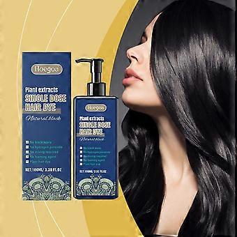 Hoegoa Hair Shampoo Herbal Essence Hair Care With Plant Extracts Diy Long-Lasting Color, Healthy Natural Black