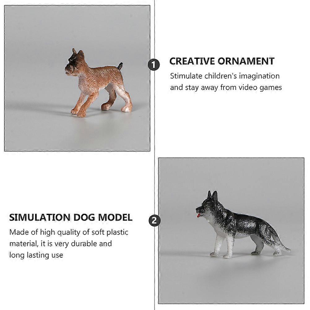 Dog Desktop Decoration Set with 1Set Simulation Mini Dog Models