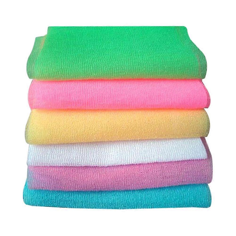 Bath Towel Rub Back Rubbing Towel for Back Scrub 6Pcs Assorted