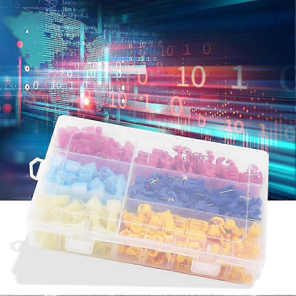240pcs Quick Splice Solderless Terminals T Tap Electrical Lock Wire Cable Connectors Kit