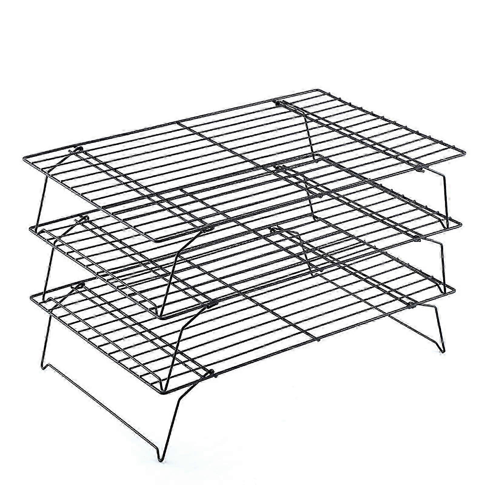 Cooling Rack Three-layered Folding Cooling Rack Drying Cake Rack Drying Net Cake Q