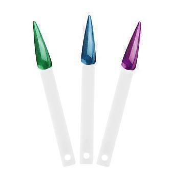 Nagellackplättchen, fächerförmig, zum Üben, 2 Sets, weiß