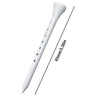 50 Pcs Wood Golf Tees Professional White Wooden Striped Digital Scale Golf Ball Holder Golf Accesories New Arrival S07