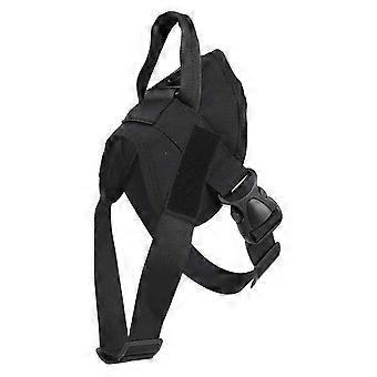 Dog Training Vest Harnesses Adjustable No Pull Chest Harness for Medium Large Sized Dog Outdoor ActivitiesBlack M 26-27