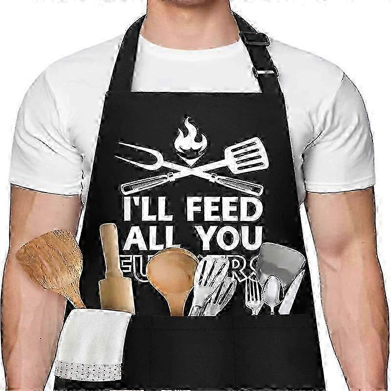 Funny Polyester Grill Apron For Men