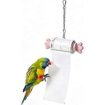 Parrot Chew Toy With Hanging Chain & Paper