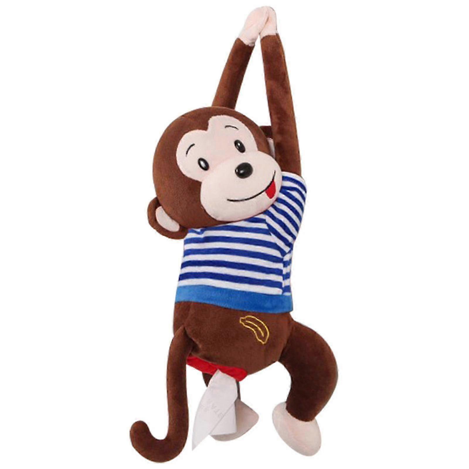 Washable Plush Monkey Tissue Holder