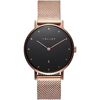 Meller astar baki roos Japanese Quartz Analog Women Watch with W1R-2ROSE Gold-Plated Stainless Steel Bracelet