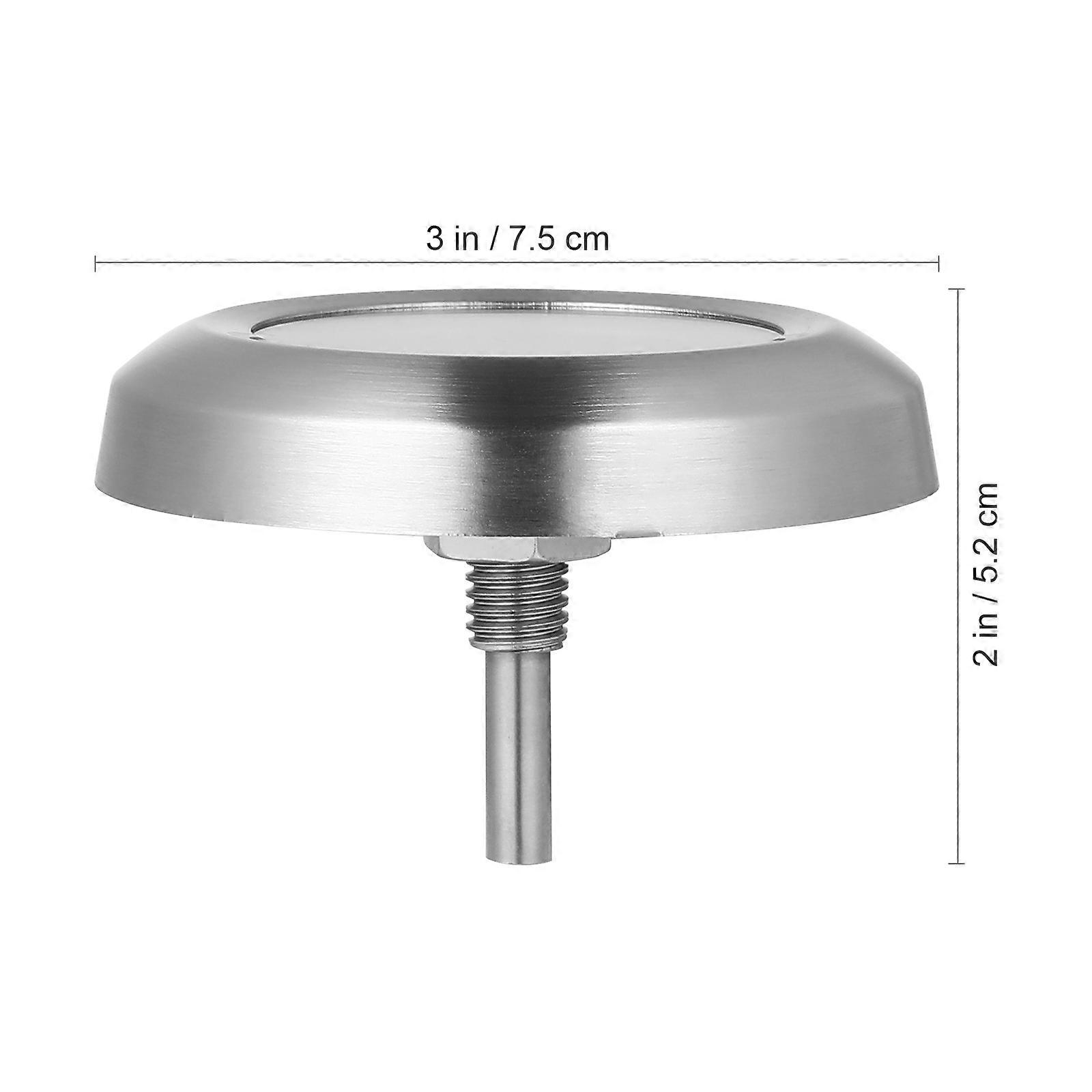 Bbq Temperature Gauge Large Dial Thermometer for Temperature Detect Silver