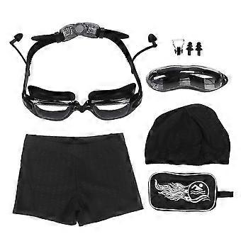 Juego de gafas de natación de 7 piezas Set Anti Fog UV Protection Gorro de natación con bañadores Clip nasal Tapones para los oídos