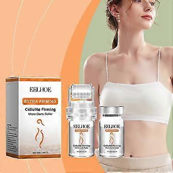 2 Pcs Roller Serum with Hyaluronic Acid and Collagen, 64-Needle Roller for Body Firming, Brightening, Smoothing and Reducing Wrinkles