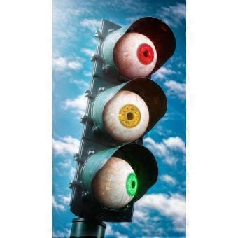 Surreal Eyeball Traffic Light Red Yellow Green Weird Jigsaw Puzzle RNB1128