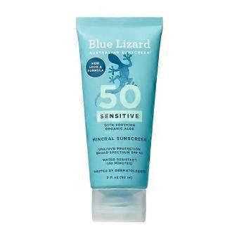 Blue Lizard Australian Sunscreen, Sensitive Mineral Sunscreen SPF50-89ML