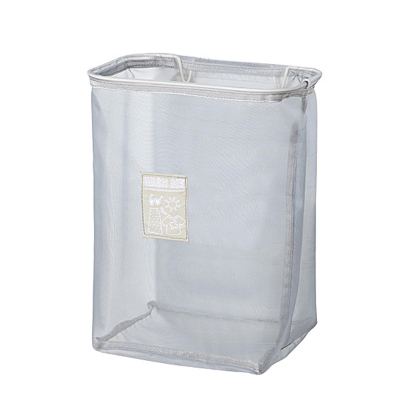 Bathroom Cloth Mesh Bag Visible Storage Hanging Laundry Hamper Punch-free Large Open Top Easy Accessing