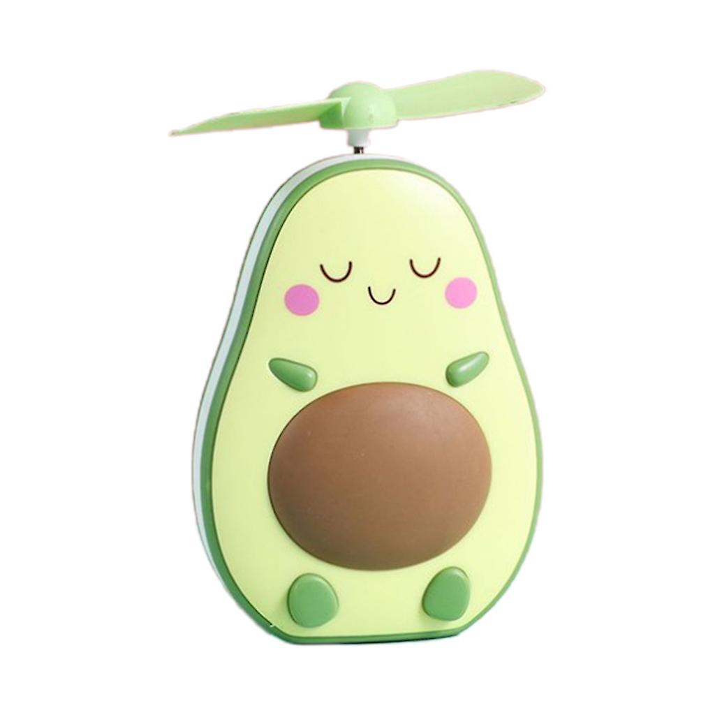 Mini Makeup Mirror And Fan 2 In 1 Integrated Cute Avocado Shaped Practical