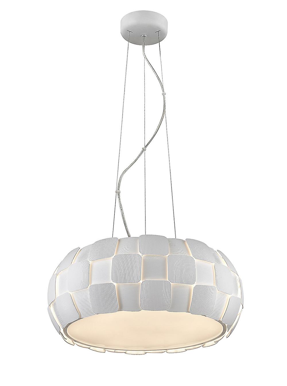 Impex Brigitte 6 Light Pendant White Frame