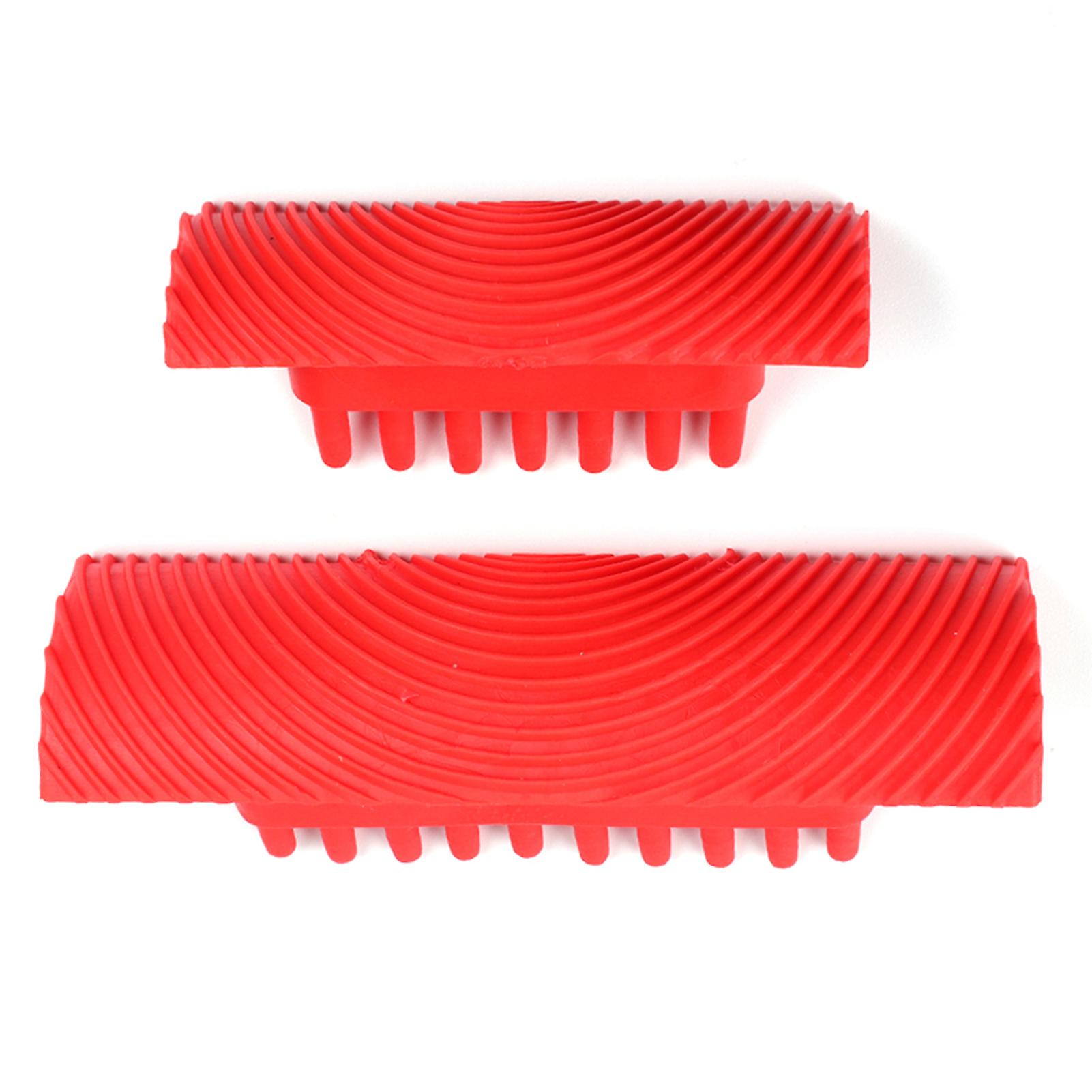 2pcs Wood Grain Pattern Rubber Diy Graining Painting Tool
