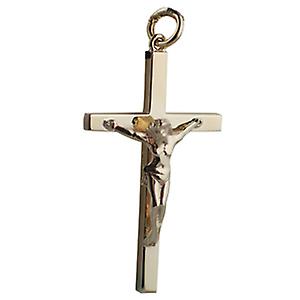 9ct Gold 40x24mm solid block Crucifix Cross