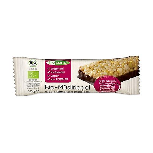 Cereal bar with organic dark chocolate 1 bar of 40g (Chocolate)
