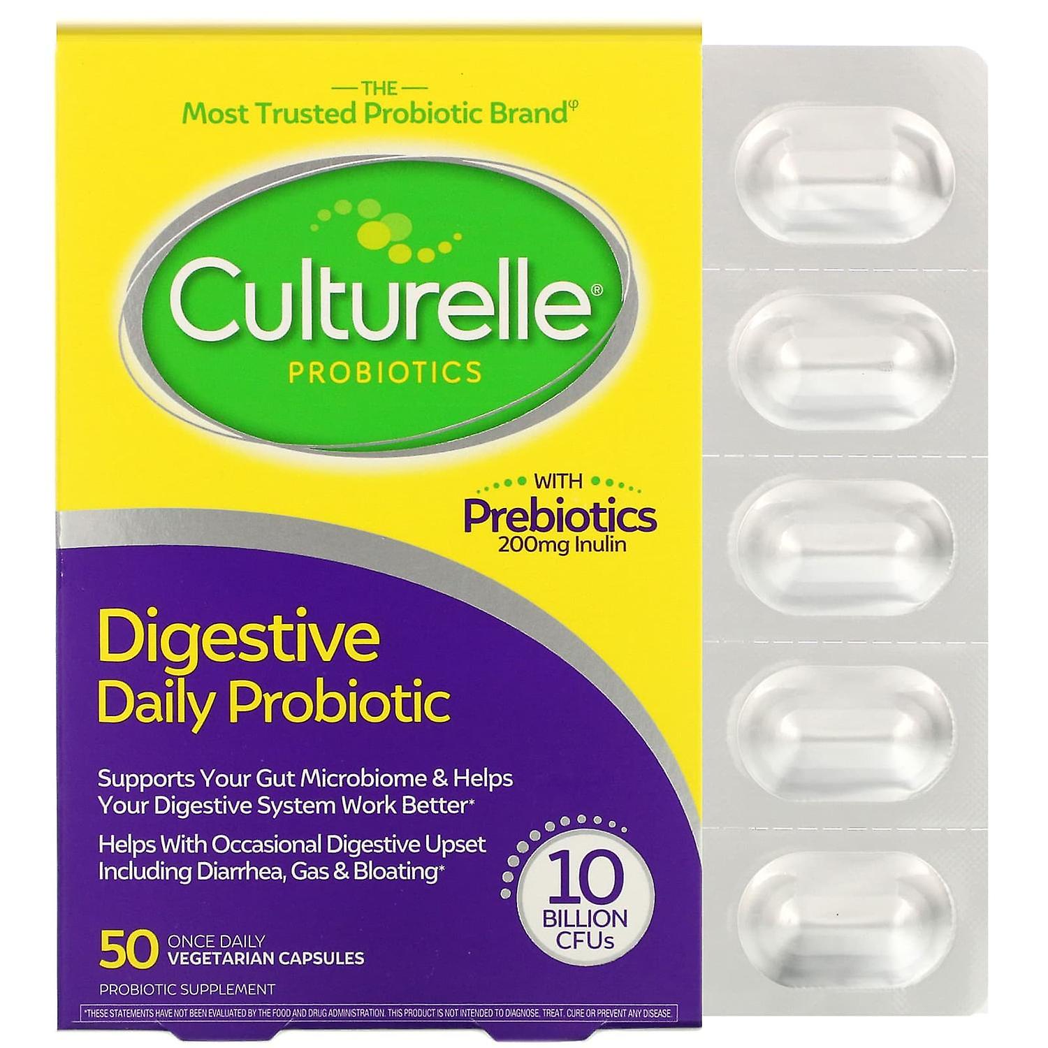 Culturelle, Probiotics, Digestive Daily Probiotic, 10 Billion CFUs, 50 Once Daily Vegetarian Capsule