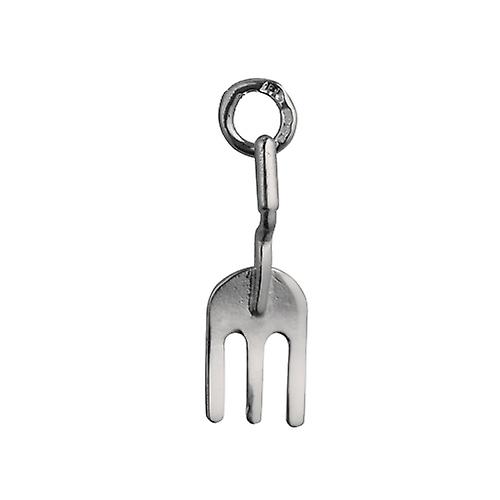Silver 24x9mm solid Gardeners Fork Pendant or Charm