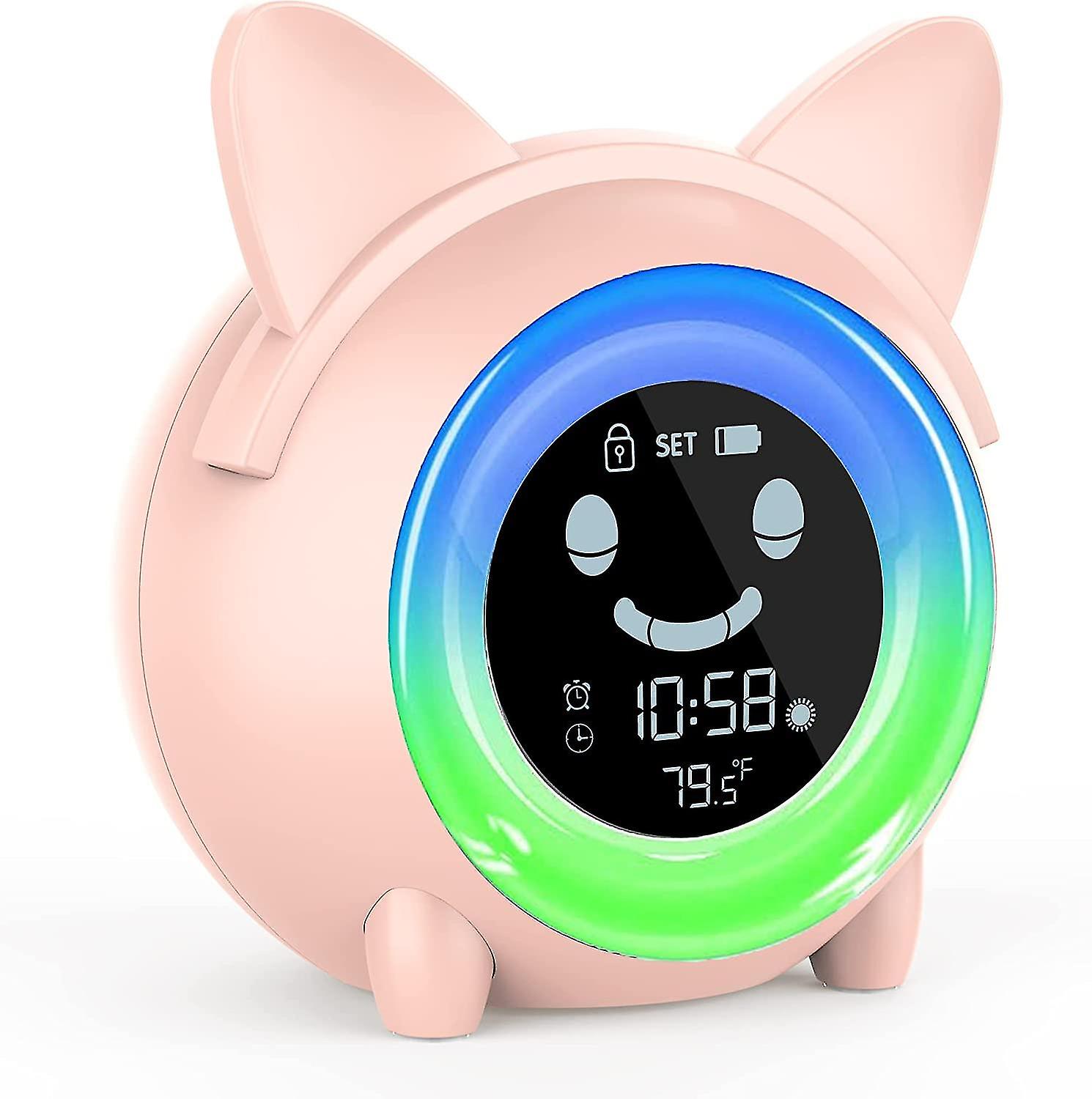 Kids Alarm Clock For Bedroom, Sleep Training Clock For Toddlers With Night Light, Sleep Sound Machine, Nap Timer, Digital Wake Up Clock, Desk Clock Fo