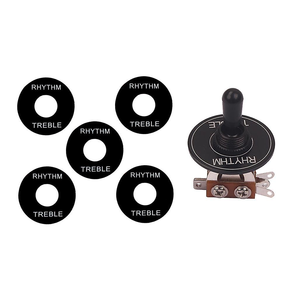 3 Way Toggle Switch Plate with Rhythm Treble Washer Ring for LP SG Guitar