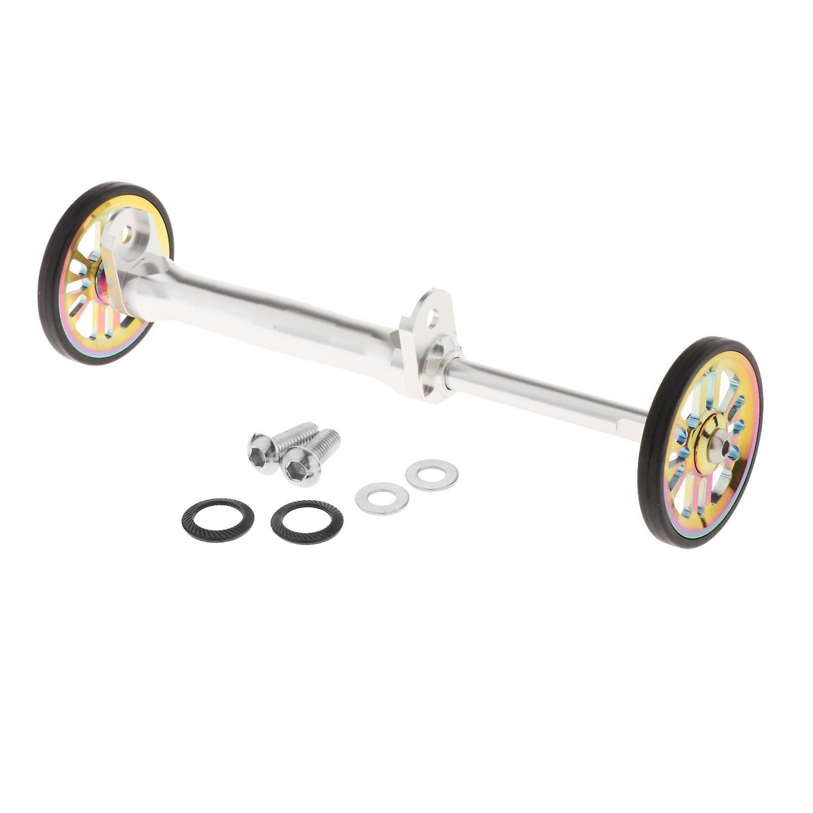 Folding Bikes Easy Wheels Extension Rod with Spacers Silver colorful