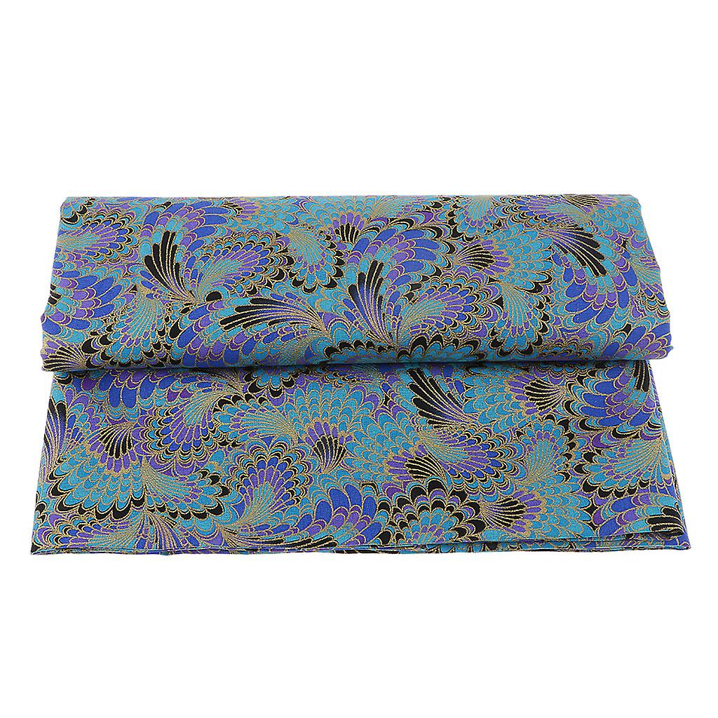1 Piece Peacock Tail Pattern Cotton Fabric for Sewing Accessories 1 Meter