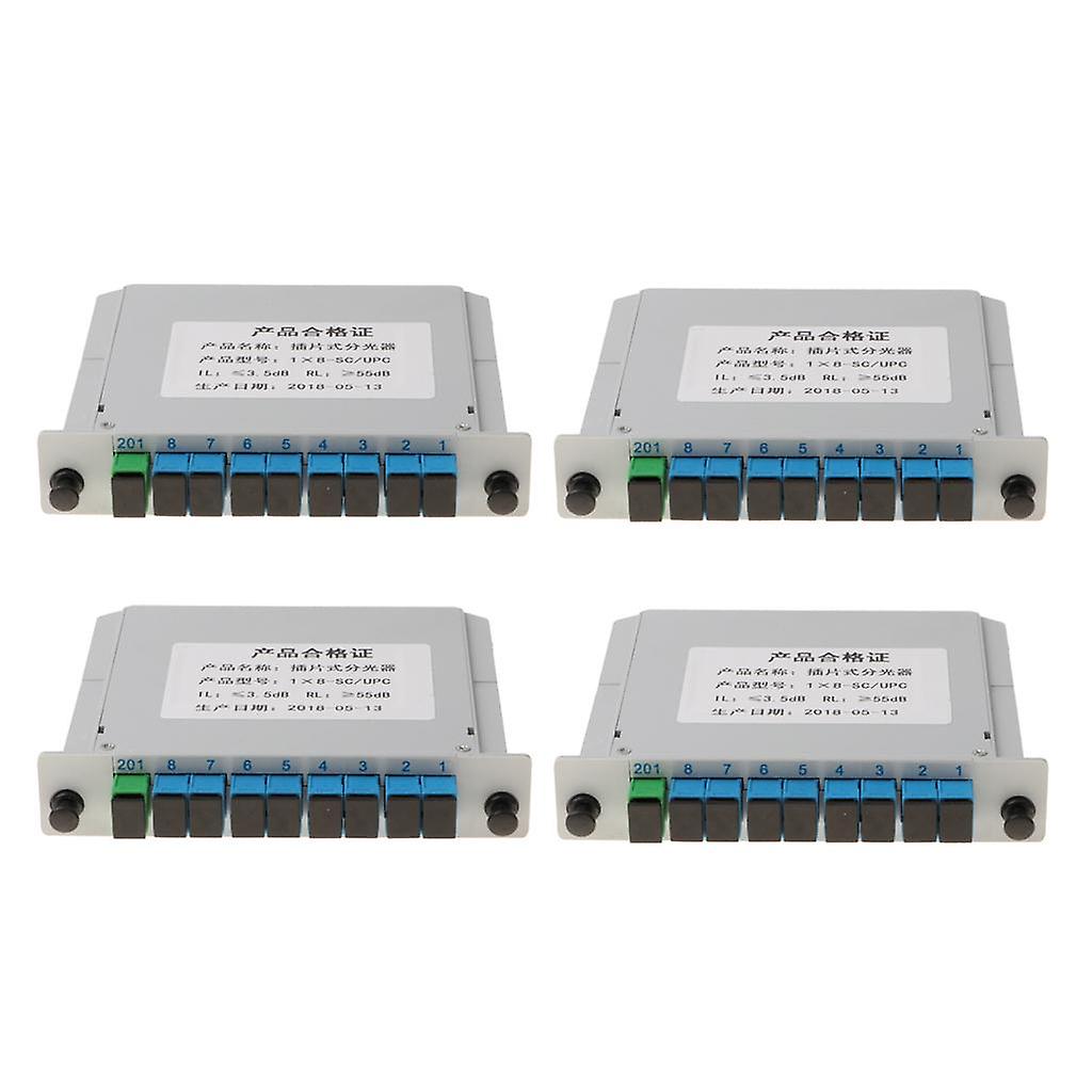 4Pieces 1X8 PLC Fiber Optical FTTH Splitter Module Cassette Card Insert Type